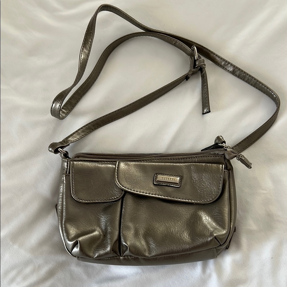 Rosetti Silver Crossbody Bag with Adjustable Strap